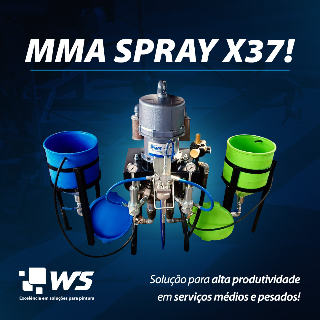 MMA Spray X37: A solução para alta produtividade em serviços médios e pesados.