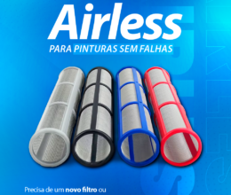 Filtro Airless limpos, pintura sem falhas!